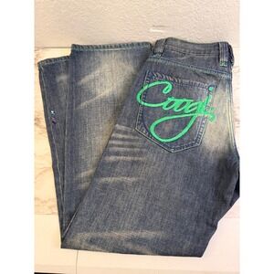 COOGI Mens Skater Jeans 32X34 Embroidered Logo Swirl Hip Hop Streetwear Y2K